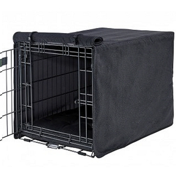 Flint Grey Microvelvet Crate Cover
