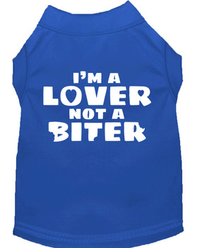 I'm a Lover Not a Biter Screen Print Dog Shirt / Tank - 13 Colors