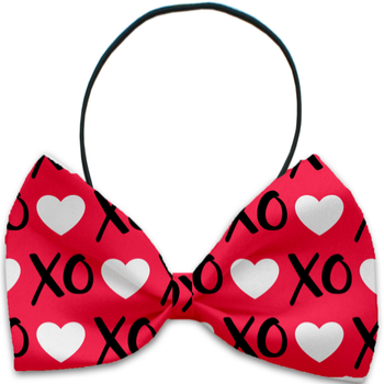 Red XOXO Pet Dog Bow Tie