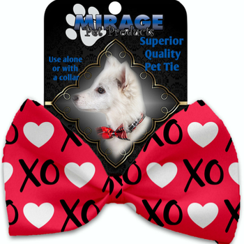 Red XOXO Pet Dog Bow Tie
