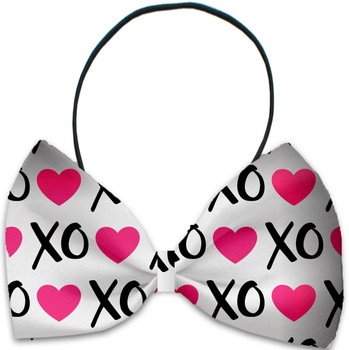 Pink XOXO Pet Dog Bow Tie