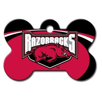 Arkansas Razorbacks Bone ID Tag