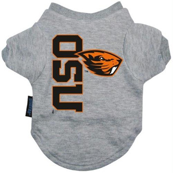 Oregon State Heather Grey Pet T-Shirt