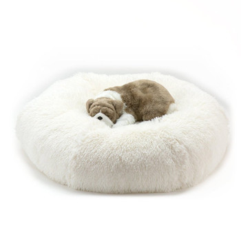 round bolster dog bed