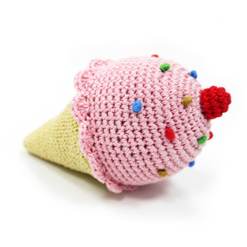 Ice Cream Cone PAWer Squeaker Dog Toy