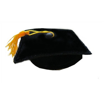 Dog Black Graduation Cap