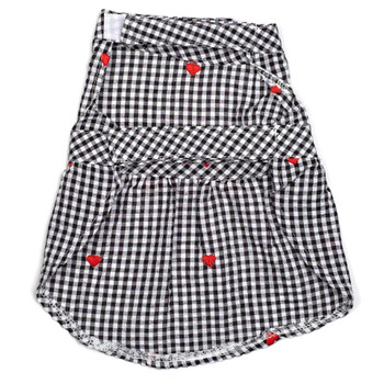 Gingham Hearts Pet Dog Dress - Small - Big Dog