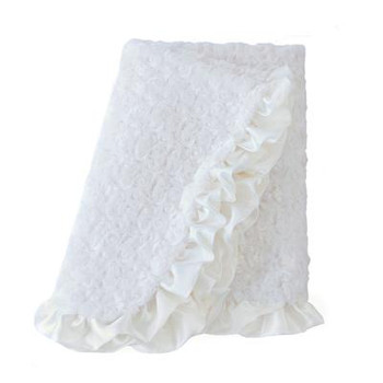 Baby Pet Dog Ruffle Blanket - Cream