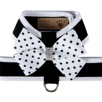 Polka Dot Nouveau Bow Tinkie Harness with Trim Polka Dot Nouveau Bow Tinkie Harness with Trim
