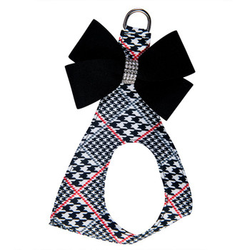 Classic Glen Houndstooth Black Nouveau Bow Step In Harness