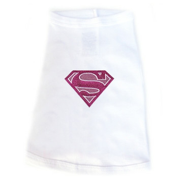 Supergirl Glitter Logo Patch Dog Tees