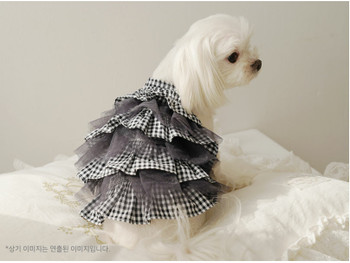 Black Bebe Check Cancan Dog Dress Black Bebe Check Cancan Dog Dress