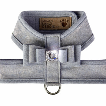 Platinum Glitzerati Really Big Bow Tinkie Harness with Platinum Trim