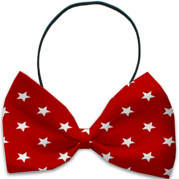 Red Stars Pet Dog Bow Tie