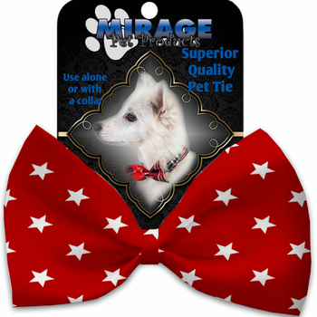 Red Stars Pet Dog Bow Tie