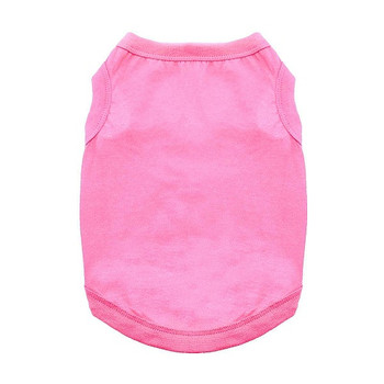 100% Plain Cotton Dog Tanks - Carnation Pink