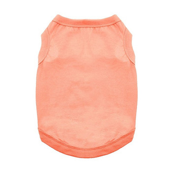 100% Plain Cotton Dog Tanks - Coral, XS