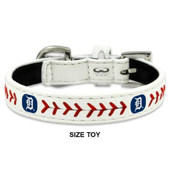 Detroit Tigers Classic Leather Baseball Collar Detroit Tigers Classic Leather Baseball Collar