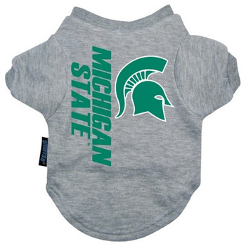 Michigan State Heather Grey Pet T-Shirt