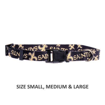 New Orleans Saints Pet Nylon Collar - Medium New Orleans Saints Pet Nylon Collar - Medium
