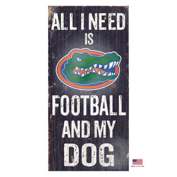 Florida Gators Distressed Football And My Dog Sign Florida Gators Distressed Football And My Dog Sign