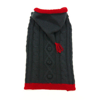 Tidy Cable Hoodie Dog Sweater - Charcoal Tidy Cable Hoodie Dog Sweater - Charcoal