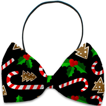Candy Cane Chaos Pet Dog Bow Tie