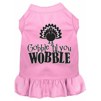 Gobble Til You Wobble Screen Print Dog Dress - More Colors