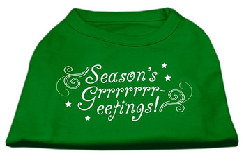 Seasons Greetings Screen Print Shirt Emerald Green