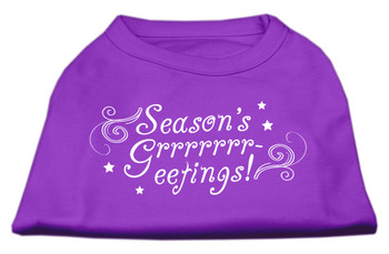 Seasons Greetings Screen Print Shirt Purple