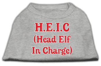 Head Elf In Charge Screen Print Shirt - Grey