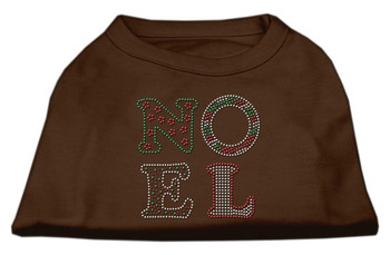 Noel Rhinestone Dog Shirt Brown