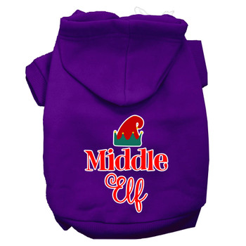 Middle Elf Screen Print Dog Hoodie - Purple