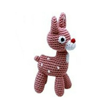 Rudy the Reindeer Organic Cotton Crocheted Dog Toys