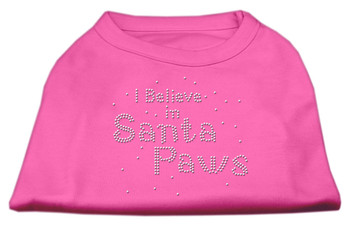 I Believe In Santa Paws Shirt - Bright Pink
