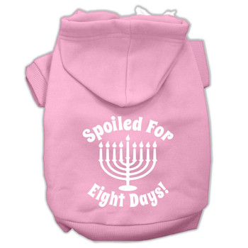 Spoiled for 8 Days Screen Print Pet Hoodies - Light Pink