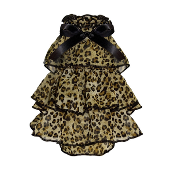 Puppy Angel Kay Luxury Leopard Cancan Dress - Yellow