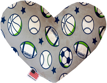 Sports And Stars Heart Dog Toy, 2 Sizes