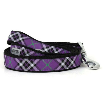 Bias Plaid Purple Pet Dog Collar