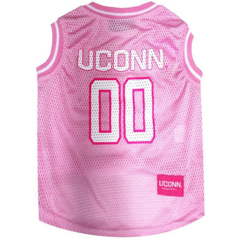 Pets First UConn Huskies Pet Pink Basketball Jersey 