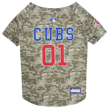 Pets First Chicago Cubs Pet Camo Jersey 