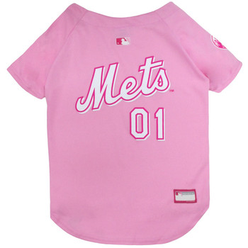Pets First New York Mets Pet Pink Jersey 