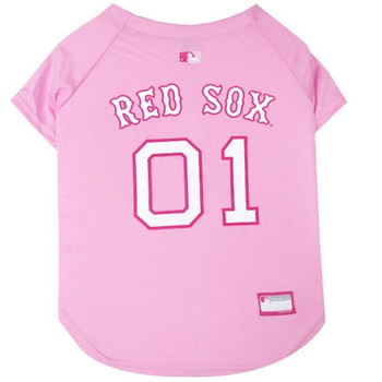 Pets First Boston Red Sox Pink Pet Jersey 