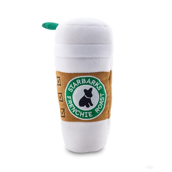 Starbarks Frenchie Roast Coffee Cup With Lid Dog Toy - XL
