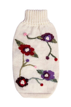 Alqo Wasi Alpaca Dog Sweater - Embroidered Flower