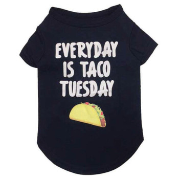 FabDog Taco Tuesday Dog T-shirt - Heather Blue
