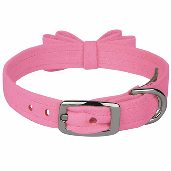 Big Bow Dog Collars - Perfect Pink