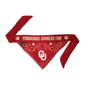 Little Earth Productions Oklahoma Sooners Pet Reversible Paisley Bandana