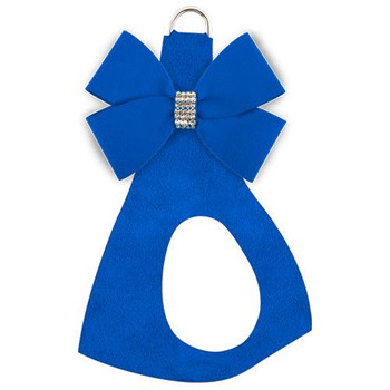 Susan Lanci Custom - Royal Blue Nouveau Bow Dog Harness - Stardust or not