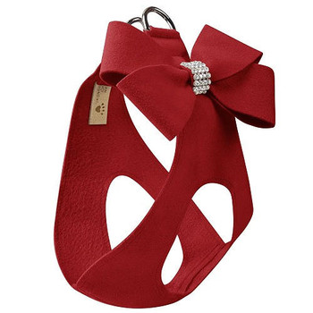 Susan Lanci Custom - Red Nouveau Bow Dog Harness - Stardust or not 